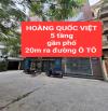 HOÀNG QUỐC VIỆT - 5 tầng - gần phố - cách Ô TÔ có 20m - 0859990768